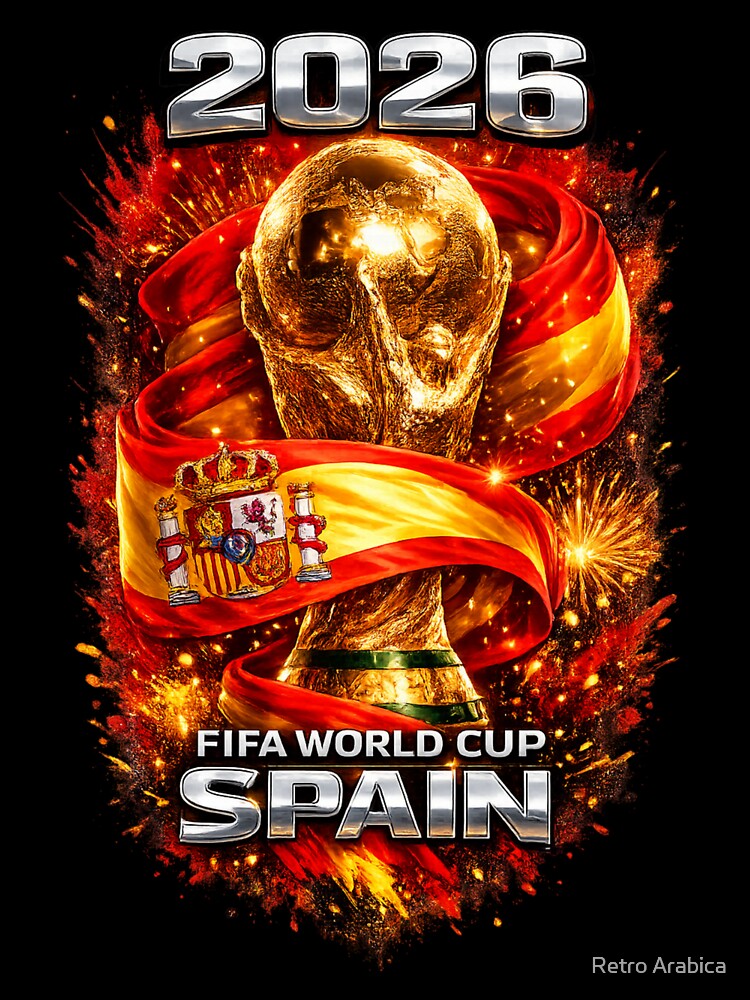 Spain 2026 Football World Cup Design by Retro Arabica