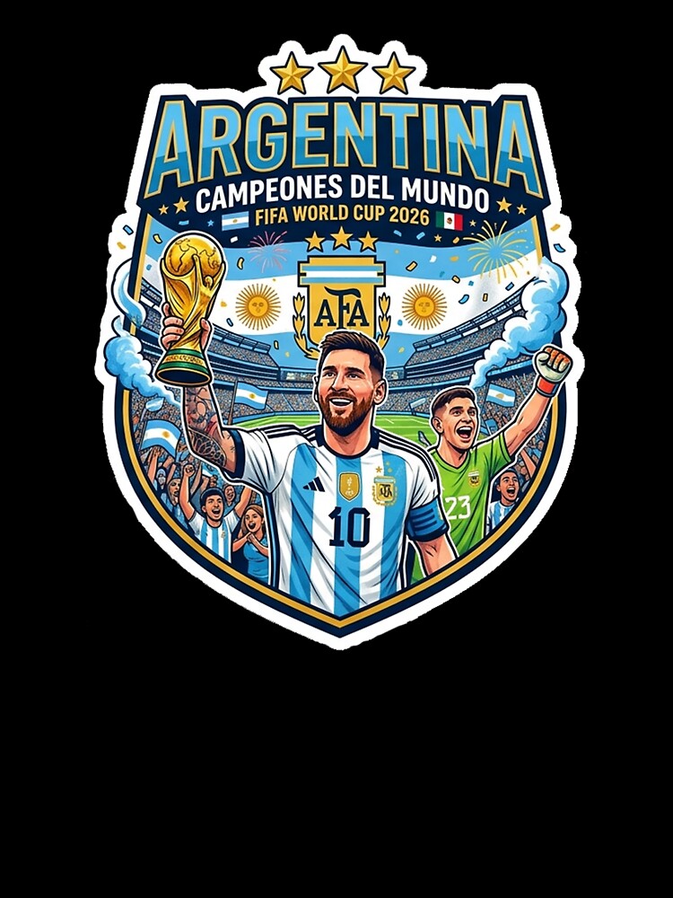 Argentina Campeones Del Mundo 2026 | Messi World Cup Champion Fan Art | Argentina Football Sticker by iamamiraj