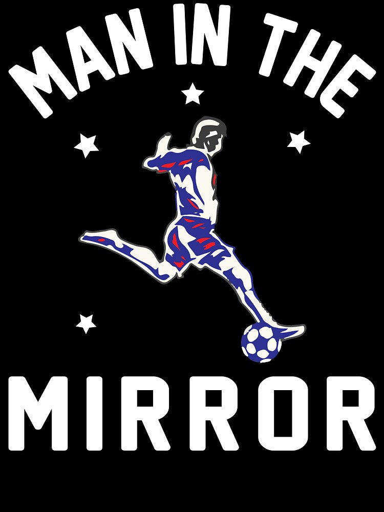 MAN IN THE MIRROR CHRISTIAN SOCCER T-SHIRT by bigerdan