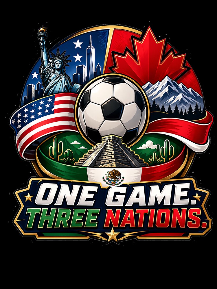 One Game Three Nations 2026 Soccer Design by Puraenergia Stickers
