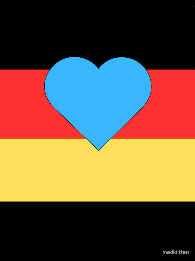Blue heart on German flag by madkiitten