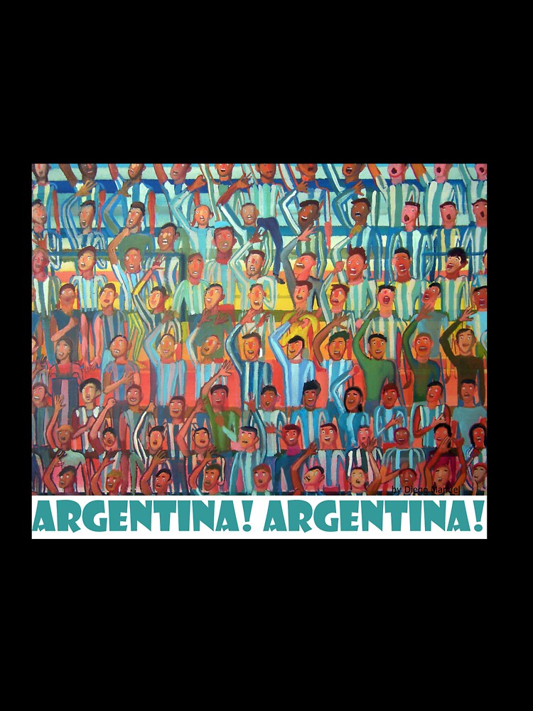 Grandstand with Argentine fans by Diego Manuel Rodriguez