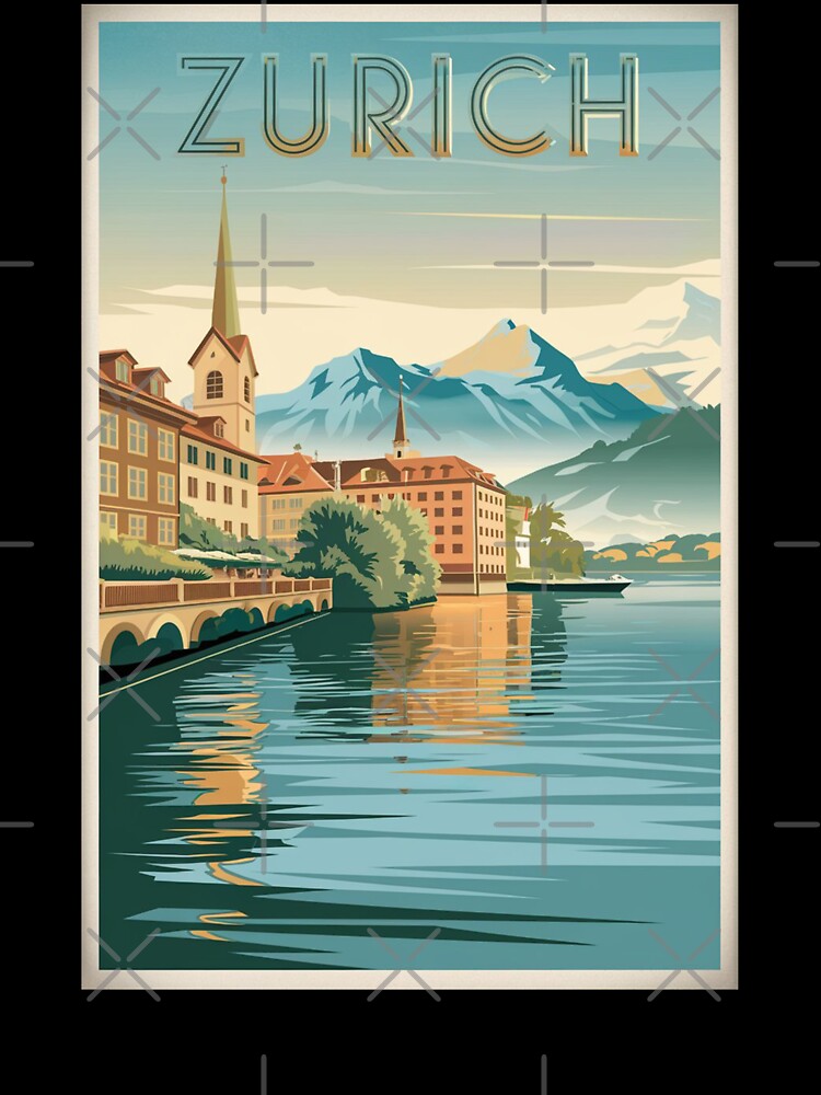 Zurich Vintage Travel Poster by TravelerRat