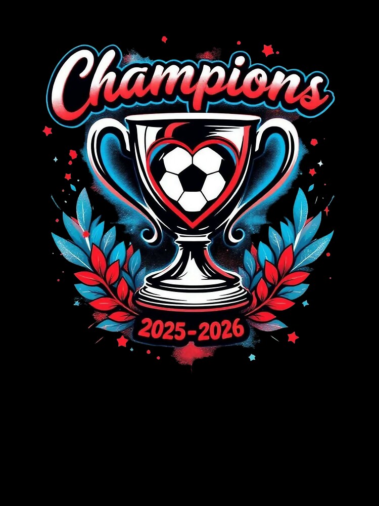 Soccer Champions season 2025-2026, fantasy football Trophy Design - Football Winner by TheGaliyaStudio