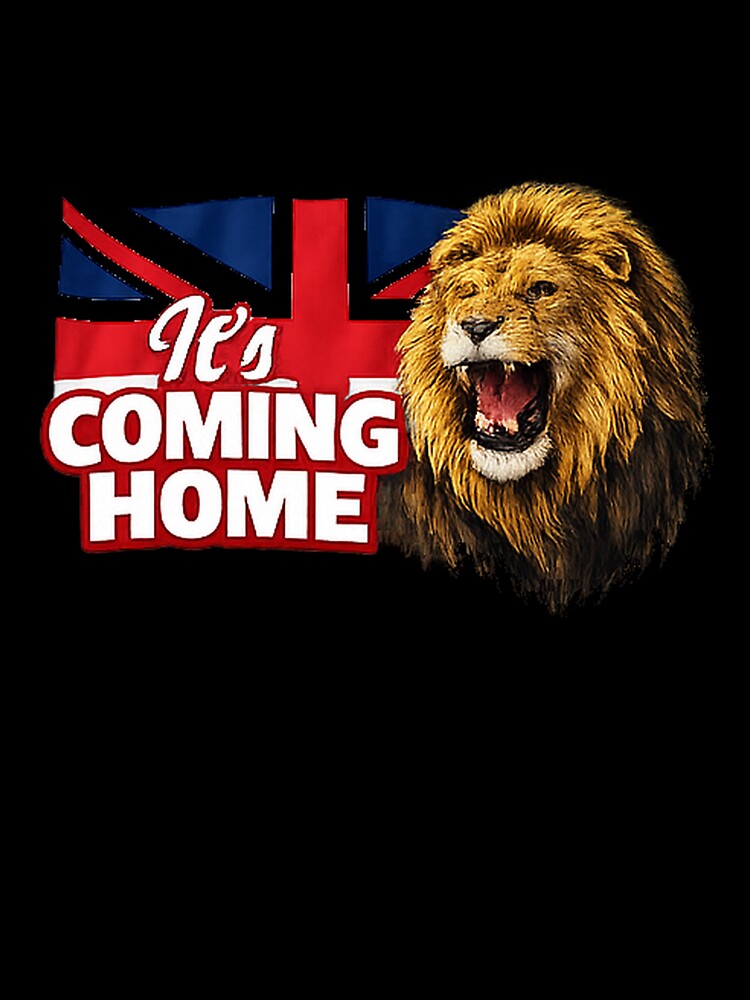 England It’s Coming Home Lion Football Fan Design by OfficeFighter