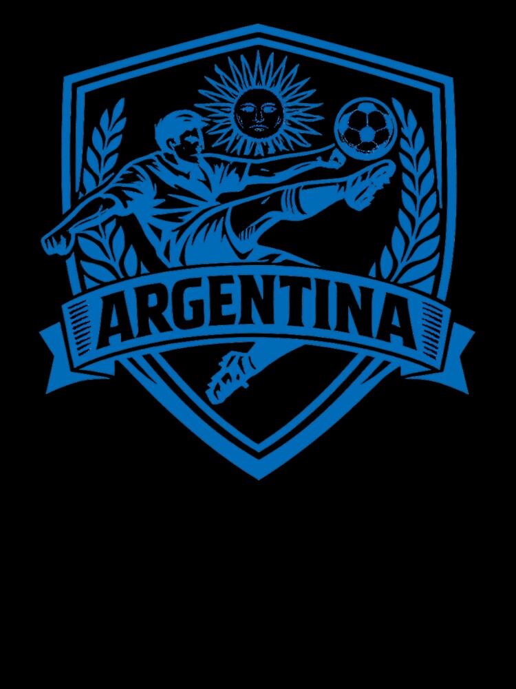 Argentina Soccer Badge – Vintage Football Crest with Bicycle Kick Player by JonelCrafts
