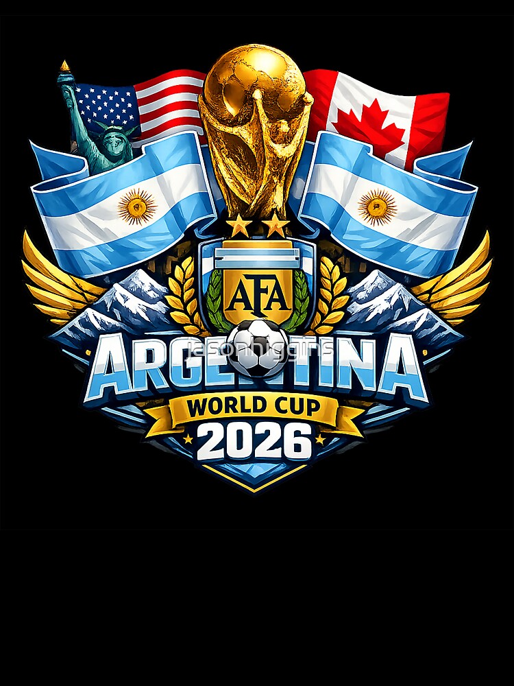 Argentina Football Passion 2026 Retro Fan Art by jasonhiggins