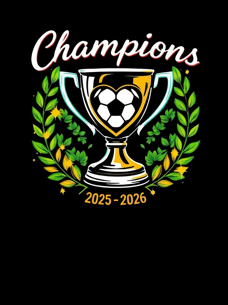 Soccer Champions 2025-2026, fantasy football Trophy Design - Football Winner by TheGaliyaStudio