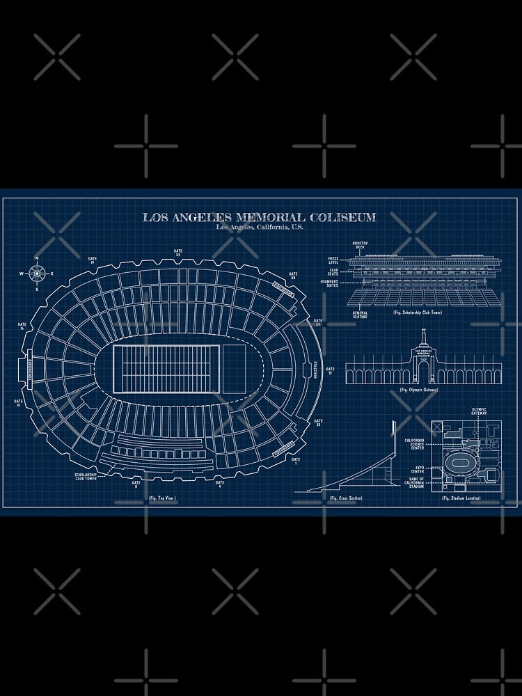 Los Angeles Memorial Coliseum (Navy) by BGALAXY