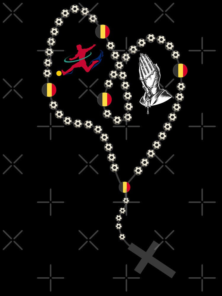 Belgium Football Rosary 2026 – Soccer Prayer Beads with Belgian Flag, Faith & Football Design by La-Designita