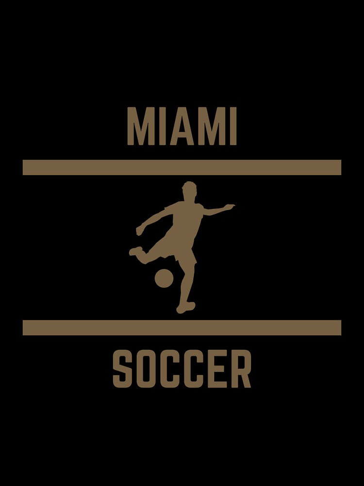 Gold Color Miami Soccer by IssaraStudio