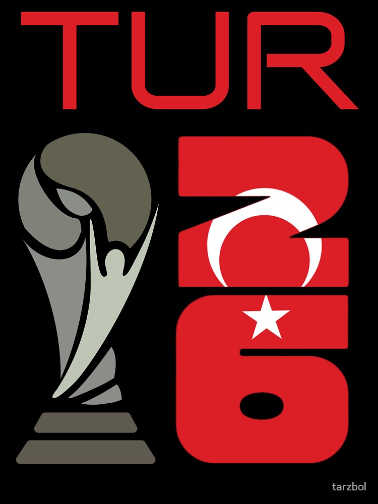 Turkey 2026 Soccer World Cup Trophy Turkish Flag Design by tarzbol