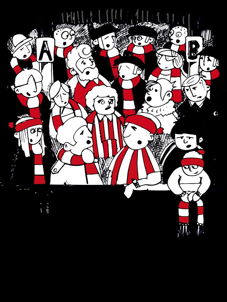 FANS FOOTBALL FANS RED AND WHITE TEAMS by SyonaCalthorpe