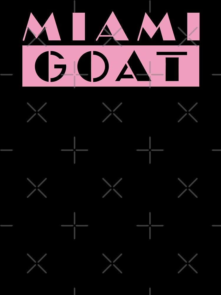 MIAMI GOAT (PINK) (Miami Vice style retro logo) (The goat is in Miami!) by frikybomb