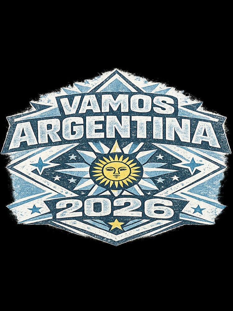 Vamos Argentina 2026 Vintage Football Fan Retro T-Shirt by ArthUpscale