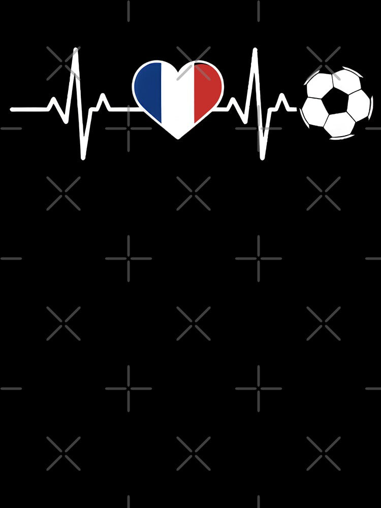 France Football Heartbeat | Les Bleus Soccer Fan by dudelinart