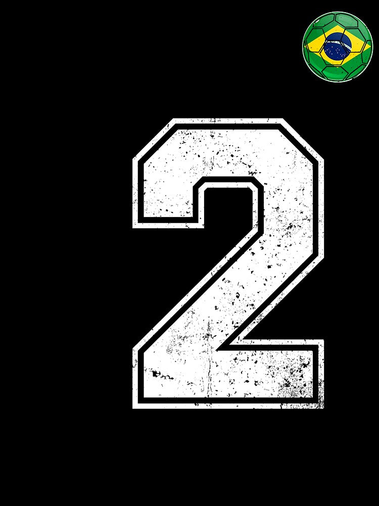 Number 2 Brazil Futbol Football Brazilian soccer Flag Jersey by RoyesButler