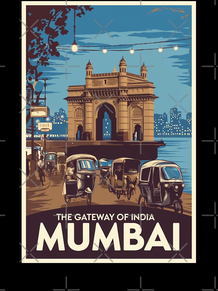 Mumbai Vintage Travel Poster by TravelerRat