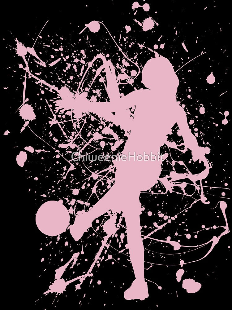 Pink Paint Splatter Soccer by ChiweenieHobbit