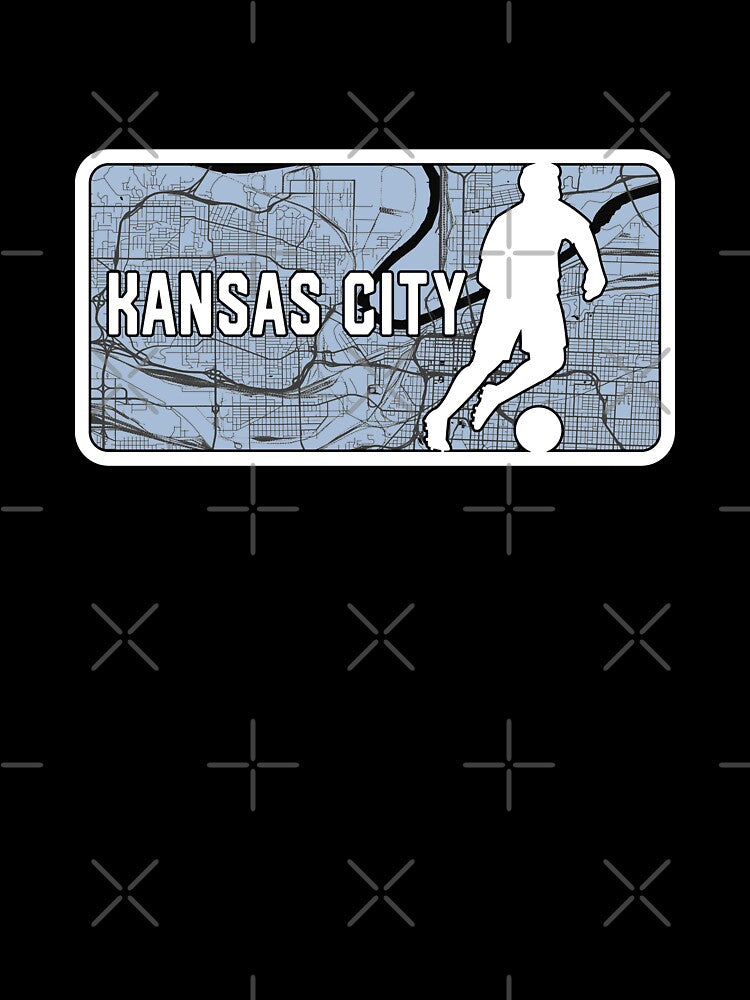 Vintage Kansas City Soccer Player Street Map by toutwearapparel