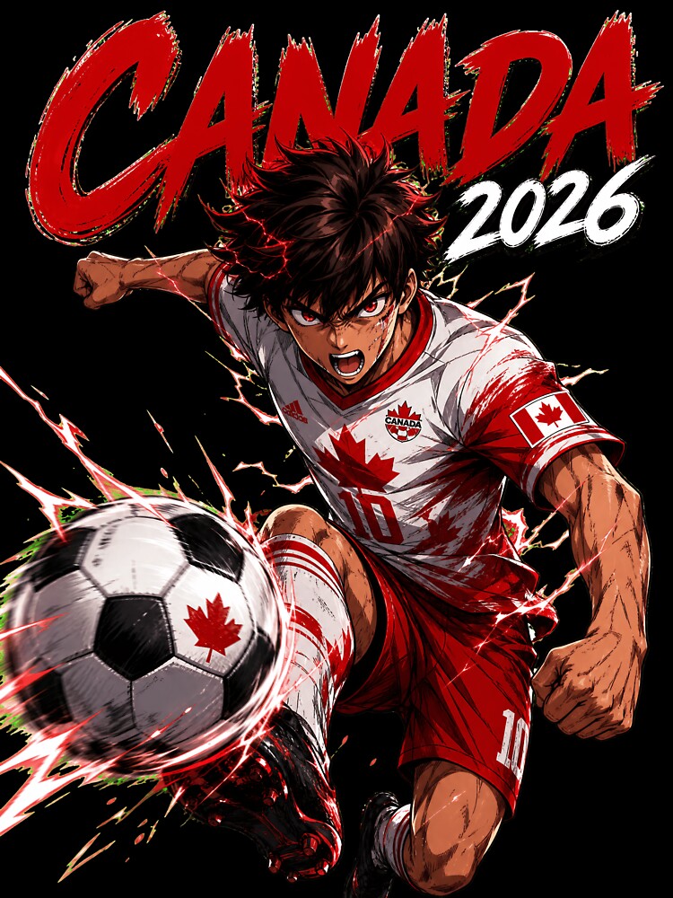 Intense Canada Anime Soccer Striker - World Cup 2026 by Senpai Syndicate