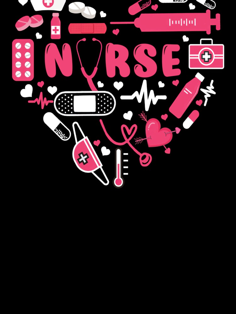 Love Stethoscope Heart Nurse Funny Valentine Day by Namerreh59Art
