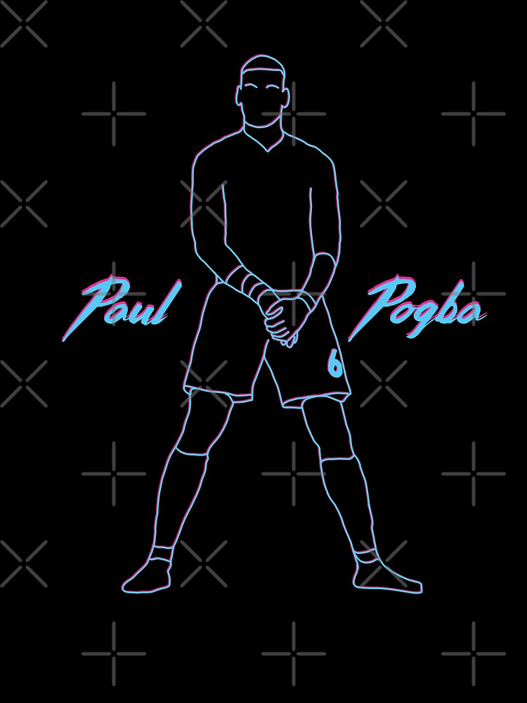 Paul Pogba Miami Vice Wave 80s 90s Style MUFC by Hevding
