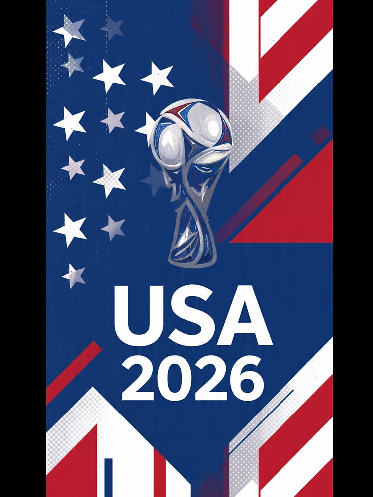 USA 2026 Minimalist Soccer Geometric Fan Art World Cup by BodaZZ