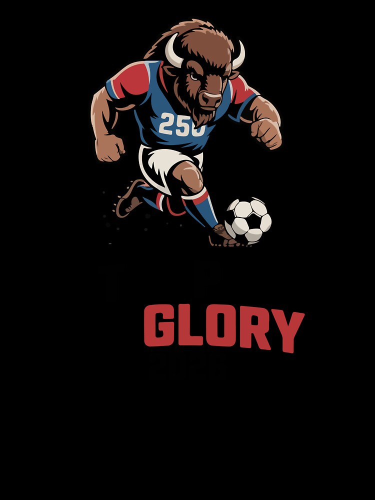 Buffalo Soccer Mascot Stampede To Glory 2026 USA 250 by PixelWaveBD