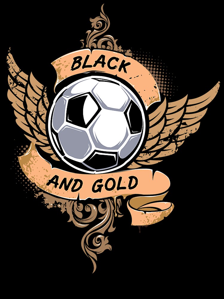 Black And Gold Football Soccer Team by DailyTSource