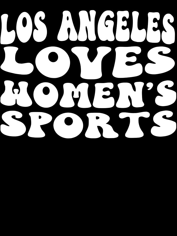 Los Angeles Loves Women's Sports Groovy White by coffeepolicy