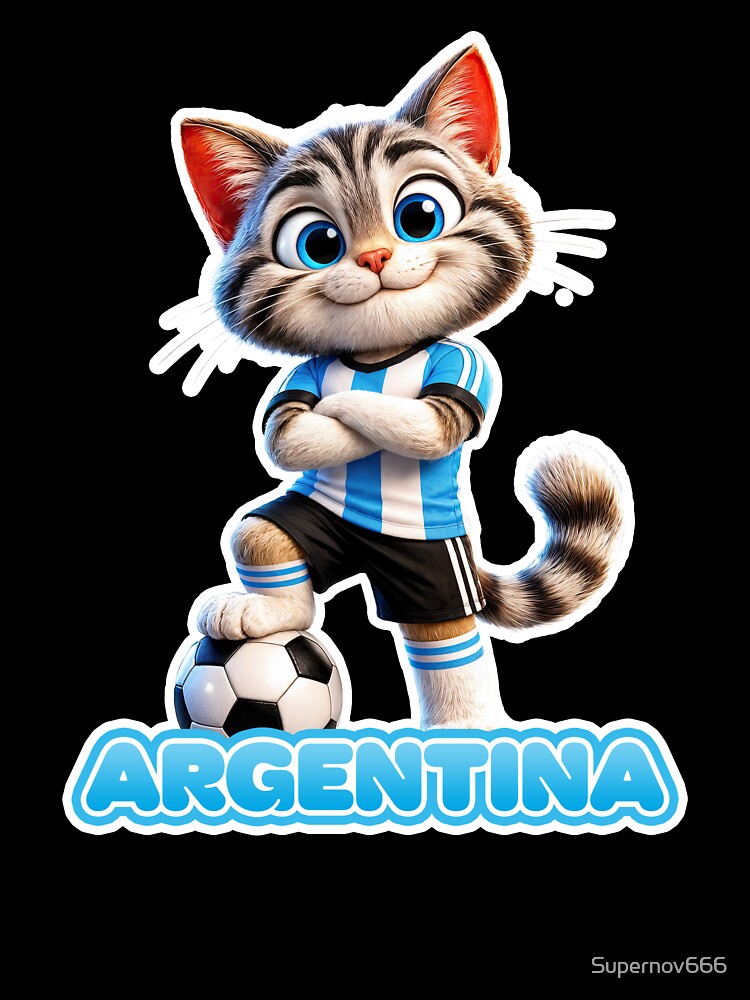 Sticker - Decal - Argentina Cat – Soccer Spirit by ForeverPrintsOK