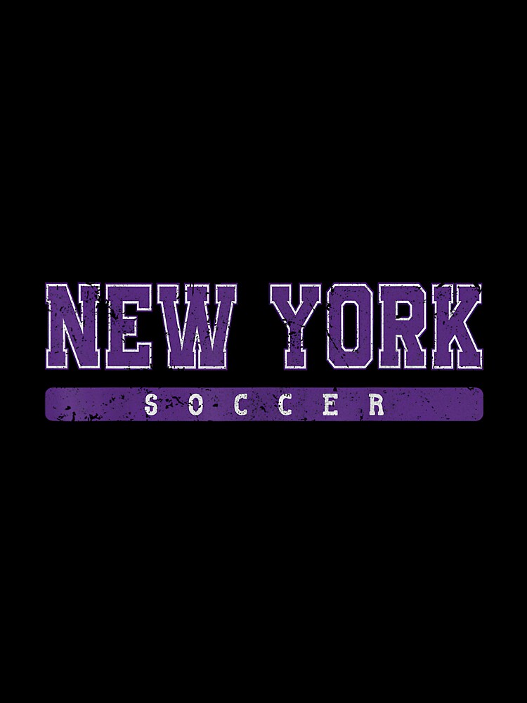 New York Soccer Purple Vintage Text by MollyLYork