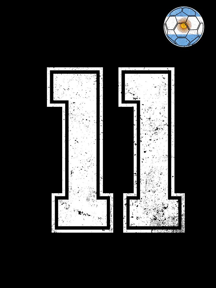 Number 11 Argentina Flag Football Fan by RoyesButler
