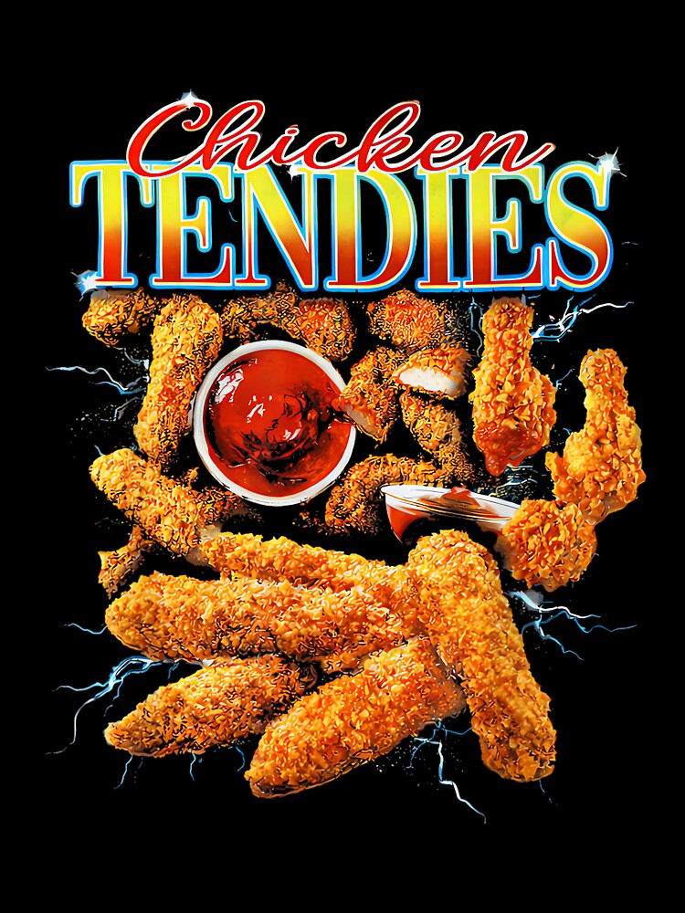 Vintage Chicken Tendies Bootleg Rap Retro 90s Junk Food by PaulTSchafer