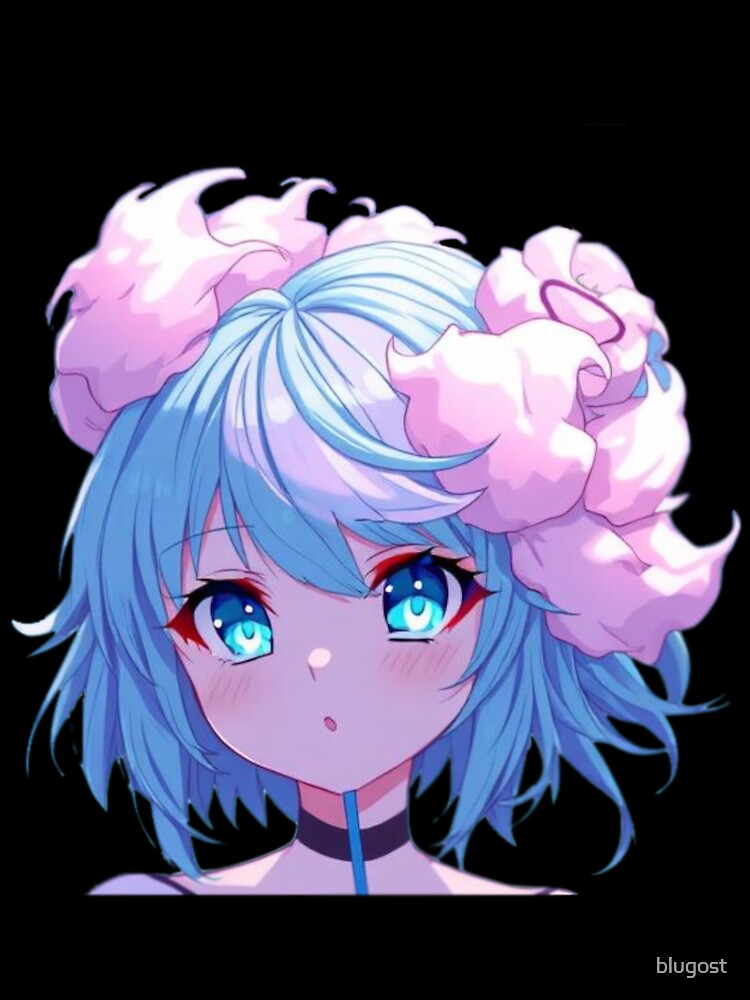 Blue and Pink Cotton Candy Character by blugost
