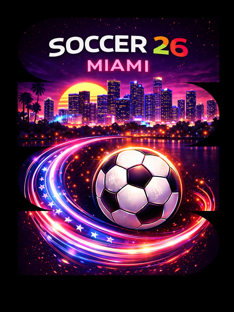 Miami Soccer 2026 Shirt, Soccer 26 Miami FL Fan Tee, Miami Florida Soccer Graphic by MK-Charlie