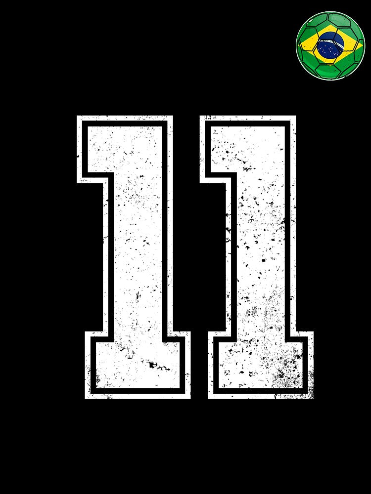 Number 11 Brazil Futbol Football Brazilian soccer Flag Jersey by RoyesButler