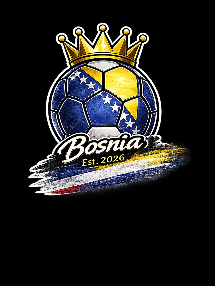 Bosnia 2026 Soccer Fan Funny Bosnia Flag Football by QuiteOrbit