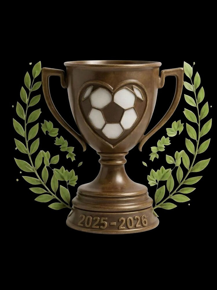 Foto realistic fantasy Football Trophy 2025-2026 - Classic Soccer Award Winner design by TheGaliyaStudio