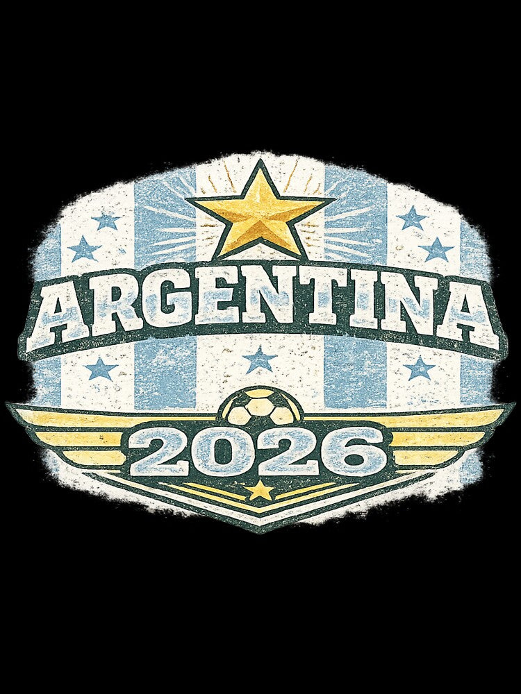 Argentina 2026 Vintage Retro Football Fan T-Shirt by ArthUpscale