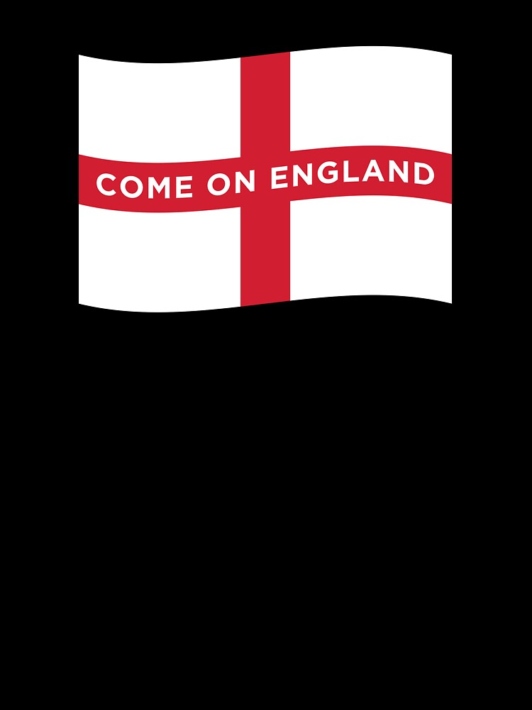 Come On England Wave Flag (On Red) by STUDIO-72