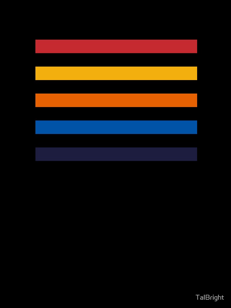 Retro vintage color stripes sunset colors by TalBright