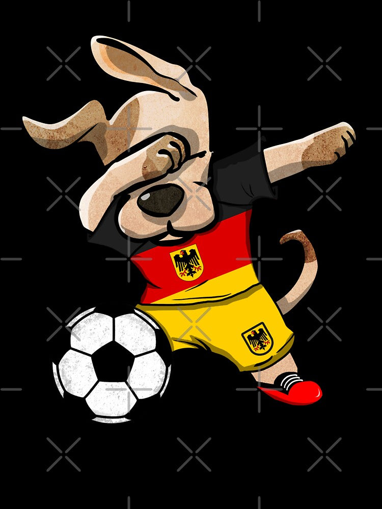 Dabbing Dog Germany Soccer Jersey German Football Lover Gift by DesignCube