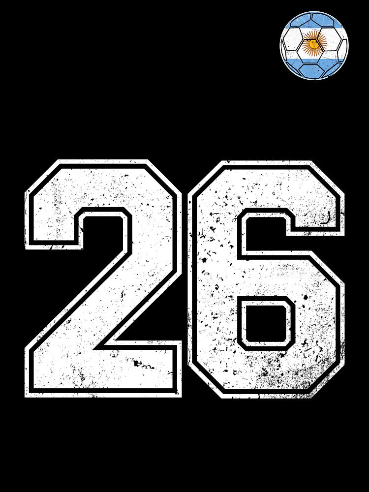 Number 26 Argentina Flag Football Fan by RoyesButler