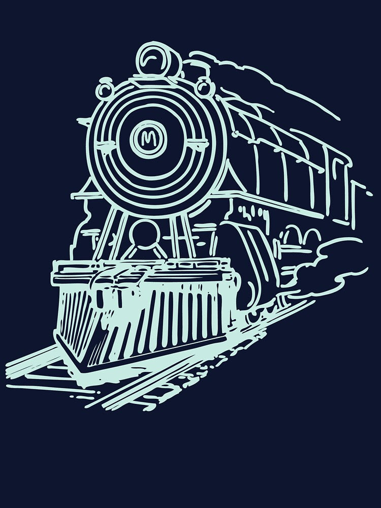 vintage train illustration by greenave