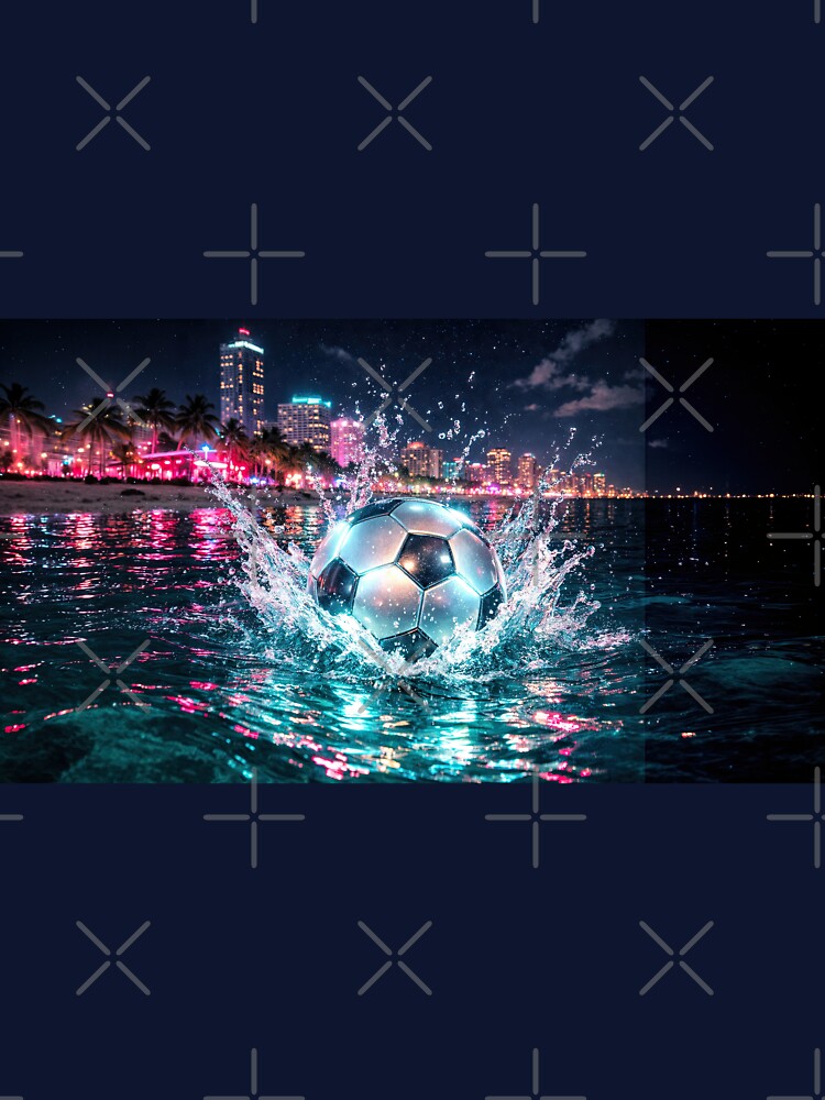 Miami  Neon Soccer Host City  vibes by BrickByDream