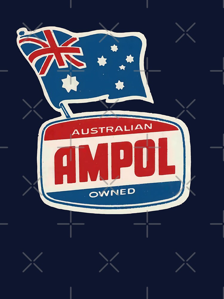 Ampol Petrol Oil Retro Vintage Logo Australian flag by MKD1