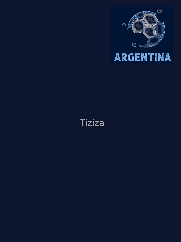 Argentina Vintage Soccer Ball | Minimal Football Line Art T-Shirt by Tiziza