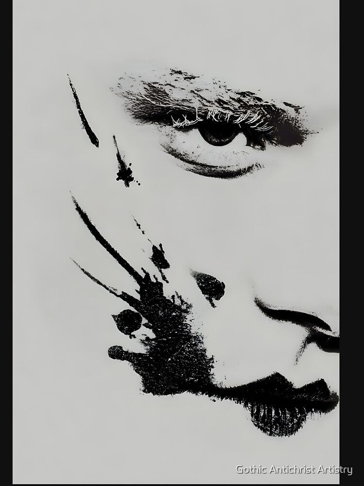 The Bride - Gothic Ink Splatter Portrait by Gothic Antichrist Artistry